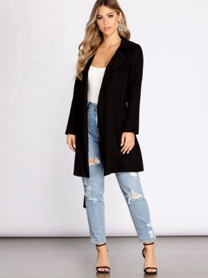 Nine To Five Belted Trench Coat