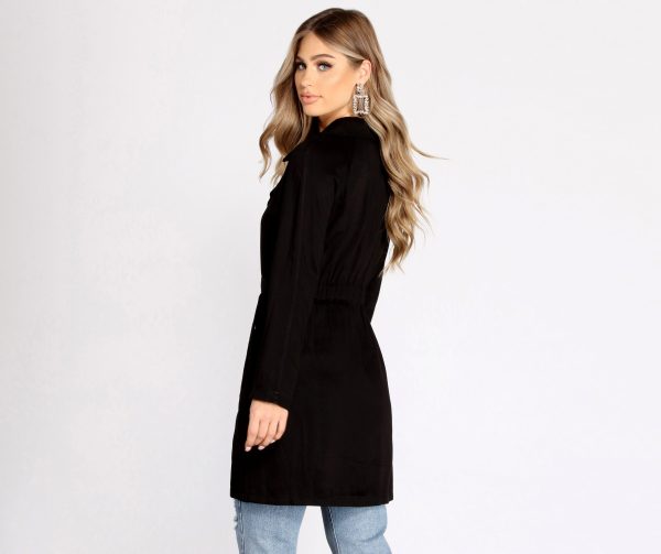 Nine To Five Belted Trench Coat - Image 2