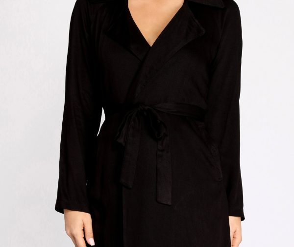 Nine To Five Belted Trench Coat - Image 3