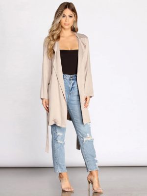 Nine To Five Belted Trench Coat