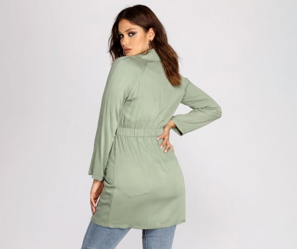 Nine To Five Belted Trench Coat - Image 7