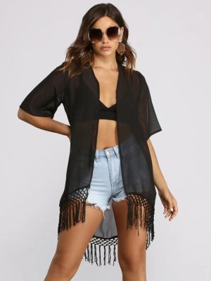 Keeping It Casual Tassel Kimono