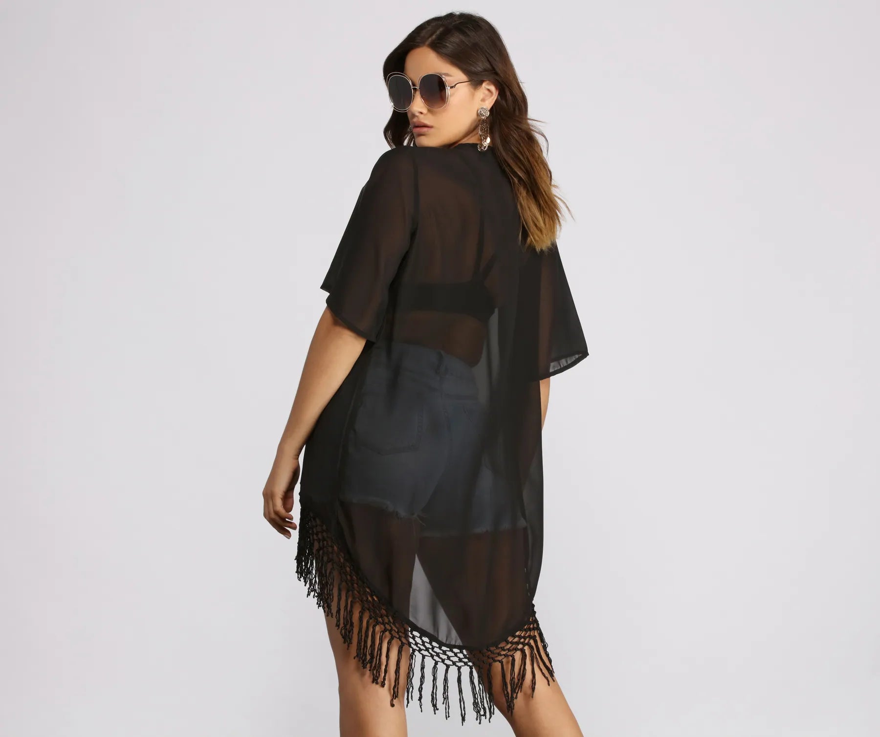Keeping It Casual Tassel Kimono - Image 2
