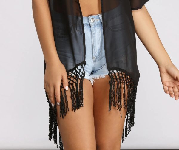 Keeping It Casual Tassel Kimono - Image 3