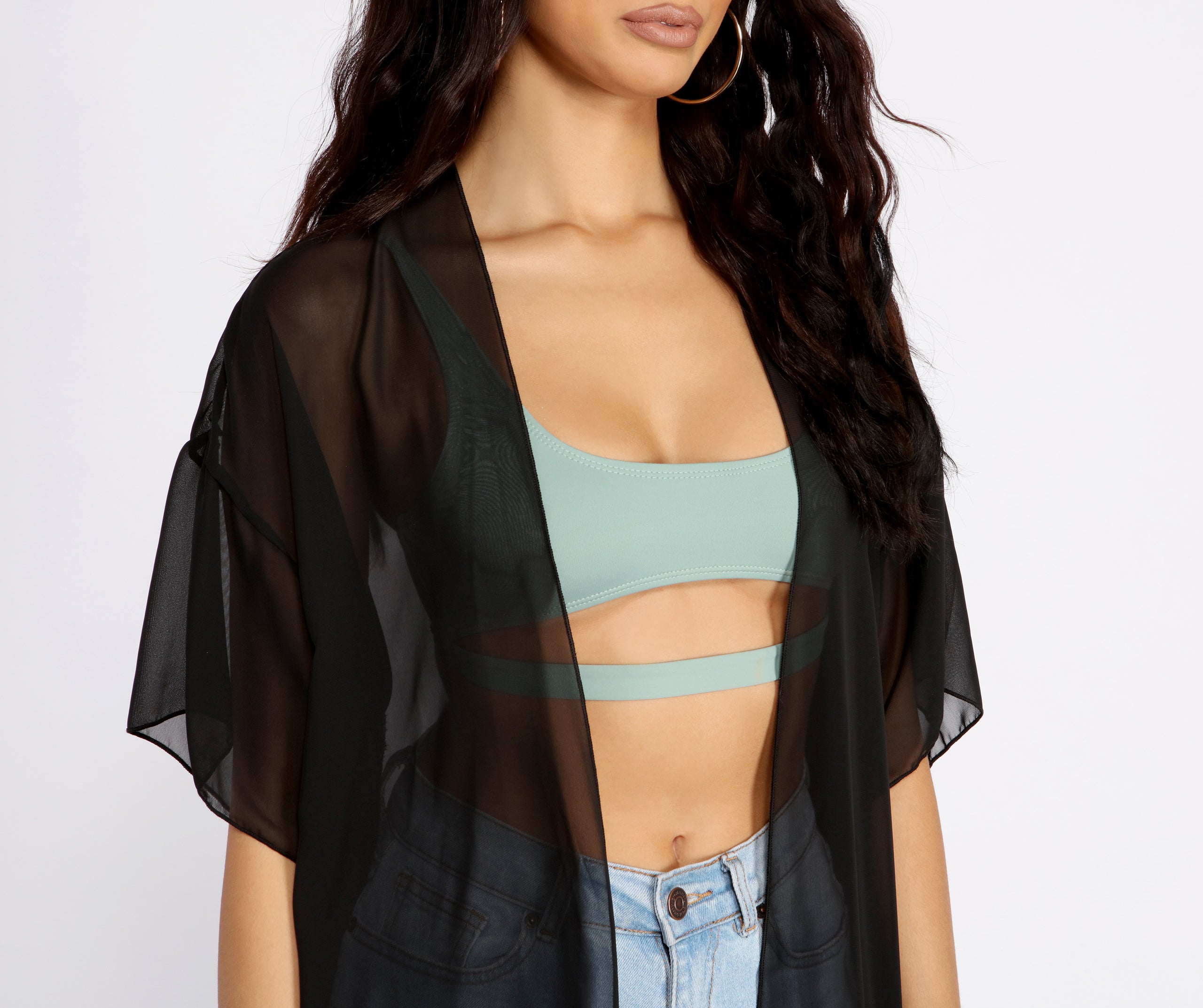 Classic Chiffon Kimono - Image 3