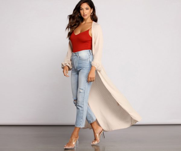 Dotted Devotion Belted Long Duster - Image 4