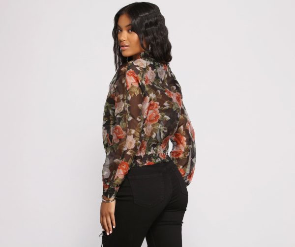 Falling For Florals Organza Bomber - Image 2