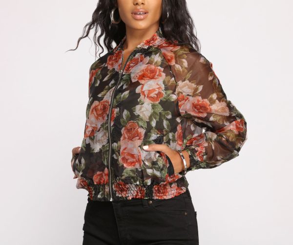 Falling For Florals Organza Bomber - Image 3