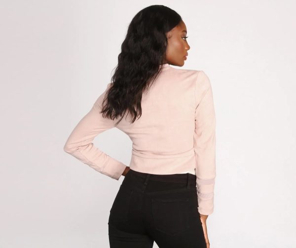 Sweet And Sheer Faux Suede Jacket - Image 2