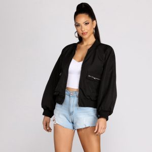 Zip It Up Bomber Jacket