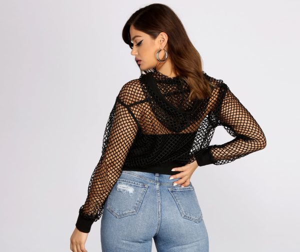 Hot Catch Mesh Bomber Jacket - Image 2