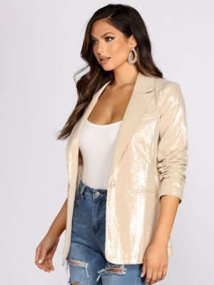 Sequin Boss Babe Blazer