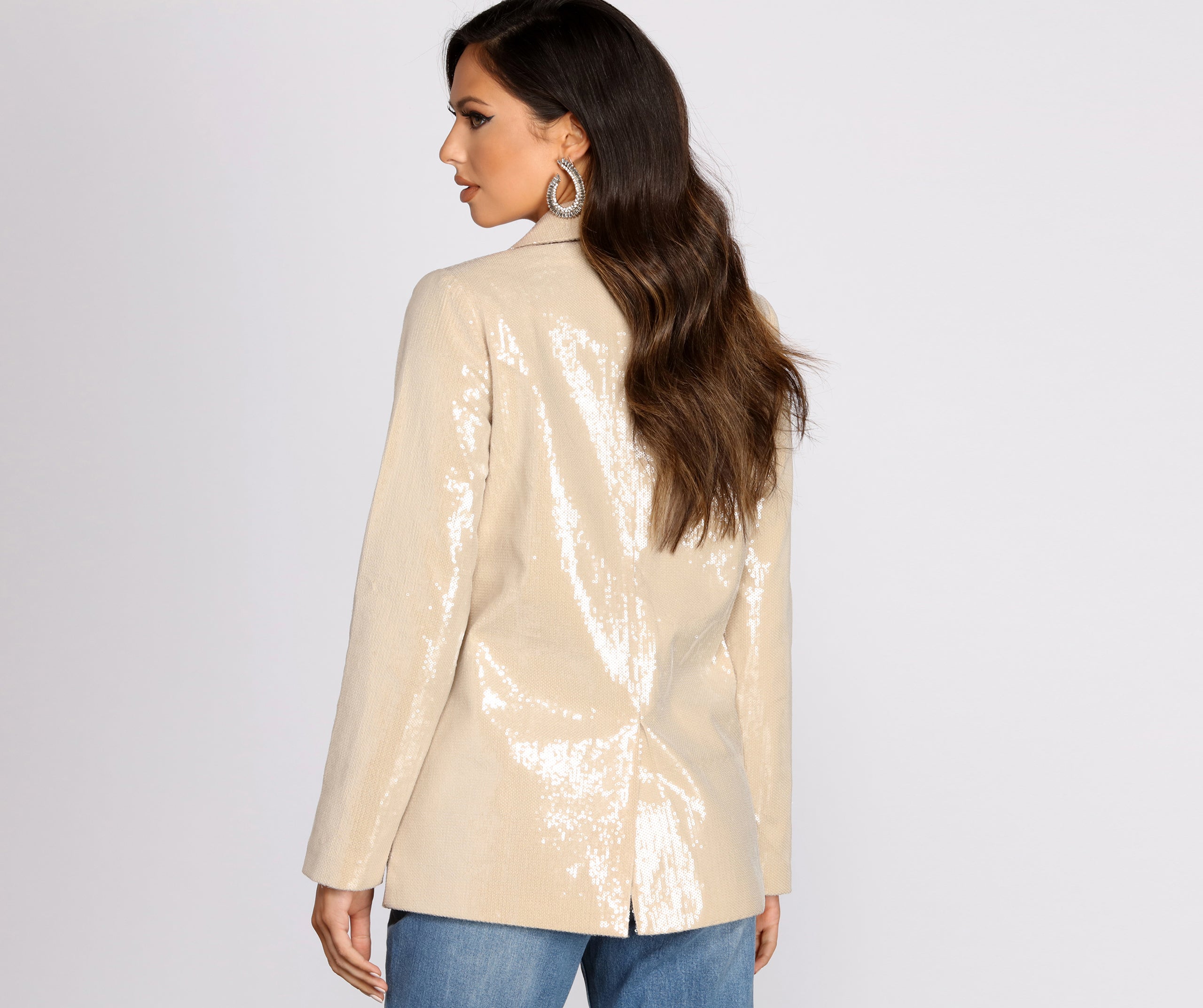 Sequin Boss Babe Blazer - Image 2