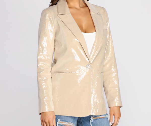 Sequin Boss Babe Blazer - Image 3