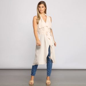 Go With The Flow Drape-Front Vest