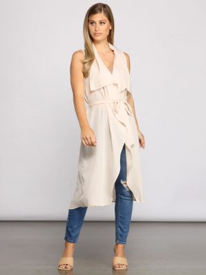 Go With The Flow Drape-Front Vest