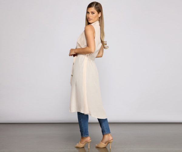 Go With The Flow Drape-Front Vest - Image 2