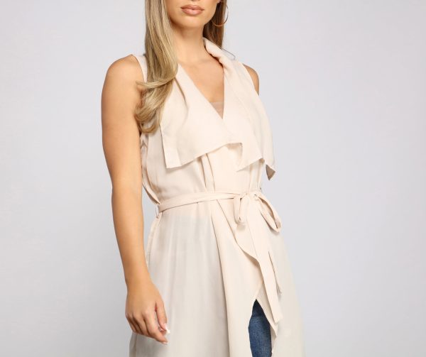 Go With The Flow Drape-Front Vest - Image 4