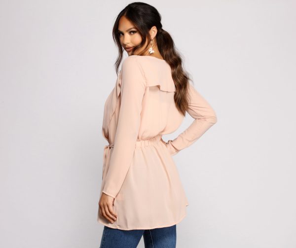 A Classic Vibe Belted Trench - Image 2