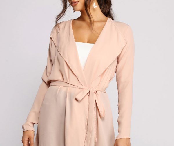 A Classic Vibe Belted Trench - Image 3