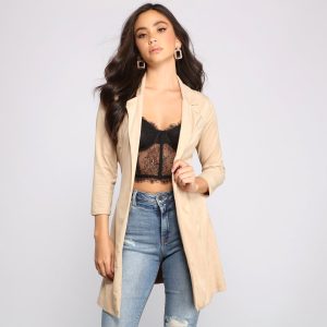 Another Level Faux Suede Blazer