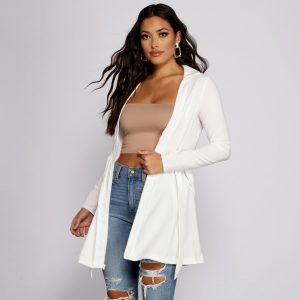 Chic Girl Tie Front Belted Trench