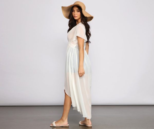 Flirty And Fluttery Chiffon High Low Duster - Image 2