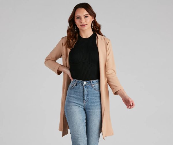 Boss Moves Crepe Long Line Blazer - Image 13