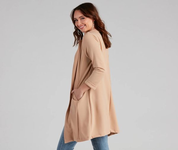 Boss Moves Crepe Long Line Blazer - Image 16