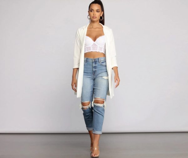Level Up Long Line Crepe Blazer - Image 4