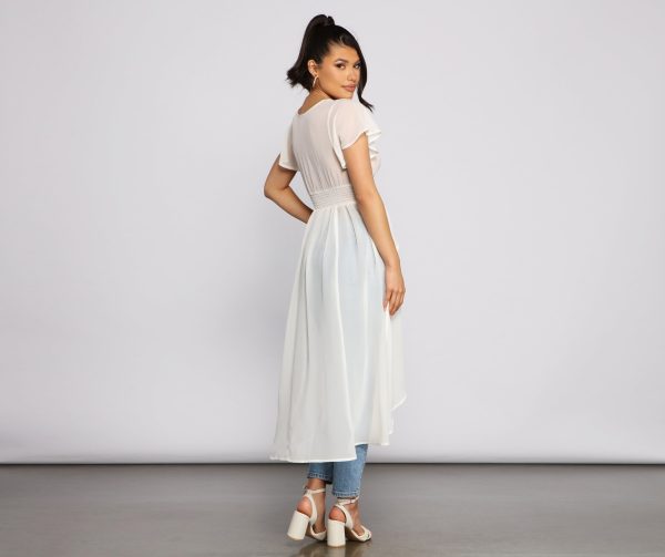 Charming Chiffon High-Low Duster - Image 6