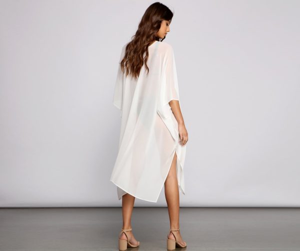 Chic Airy Chiffon Oversized Kimono - Image 3