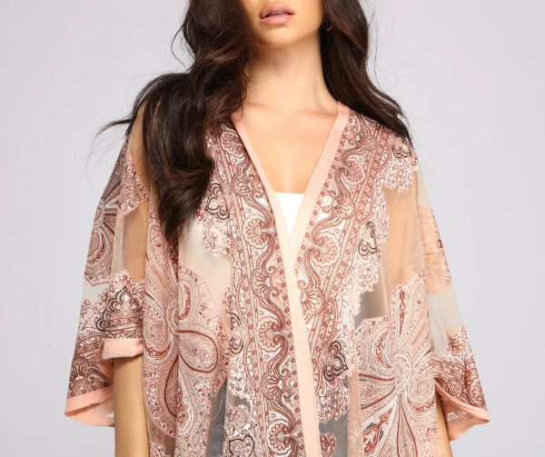 Bohemian Burnout Fringe Kimono - Image 7
