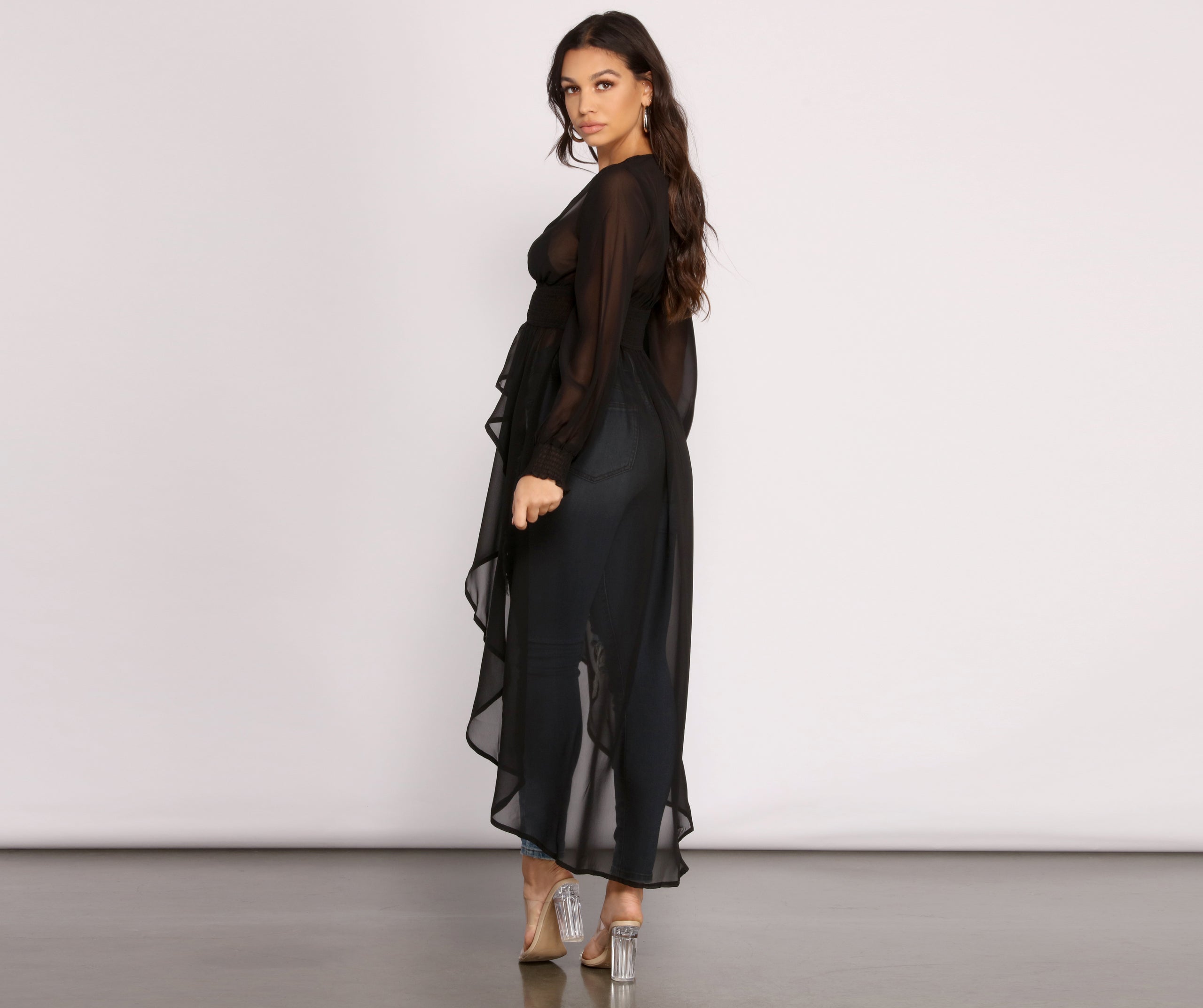 Effortless Beauty Chiffon High Low Top - Image 2
