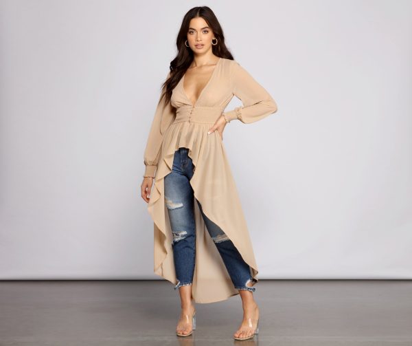 Effortless Beauty Chiffon High Low Top - Image 5