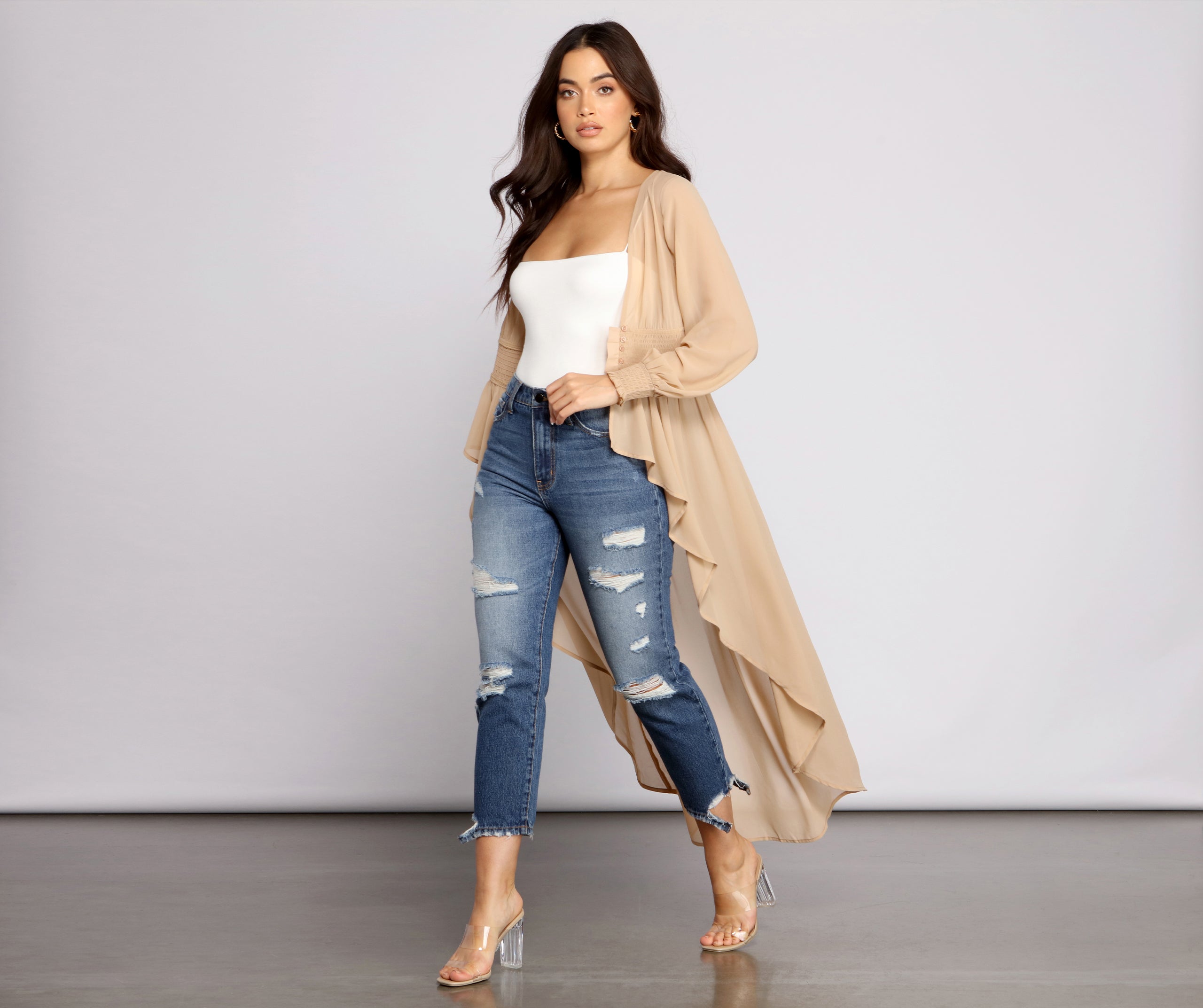 Effortless Beauty Chiffon High Low Top - Image 8