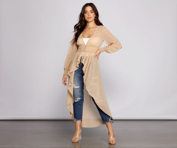 Effortless Beauty Chiffon High Low Top - Image 9