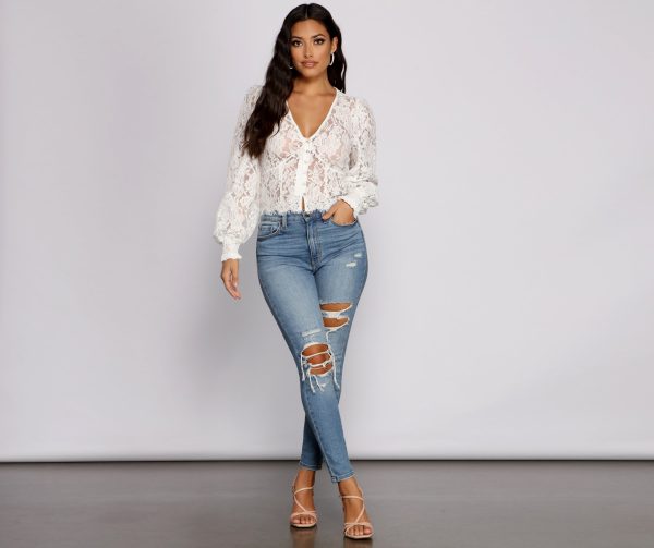 Luxe and Lace Rhinestone Cardigan - Image 4