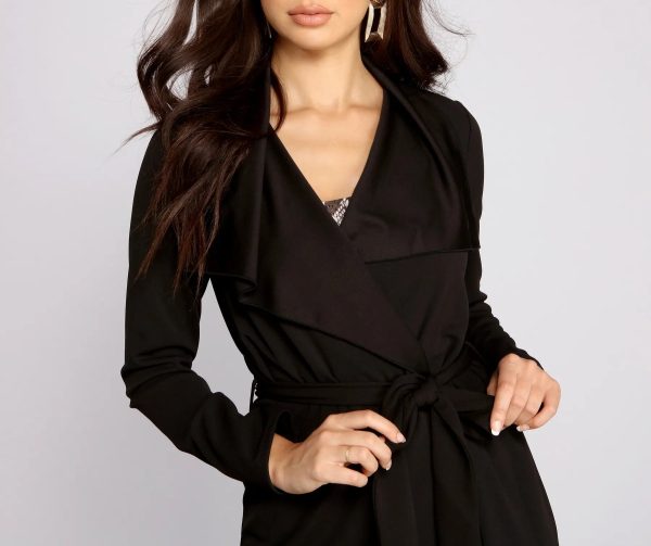 Girl On The Go Tie Front Trench - Image 3