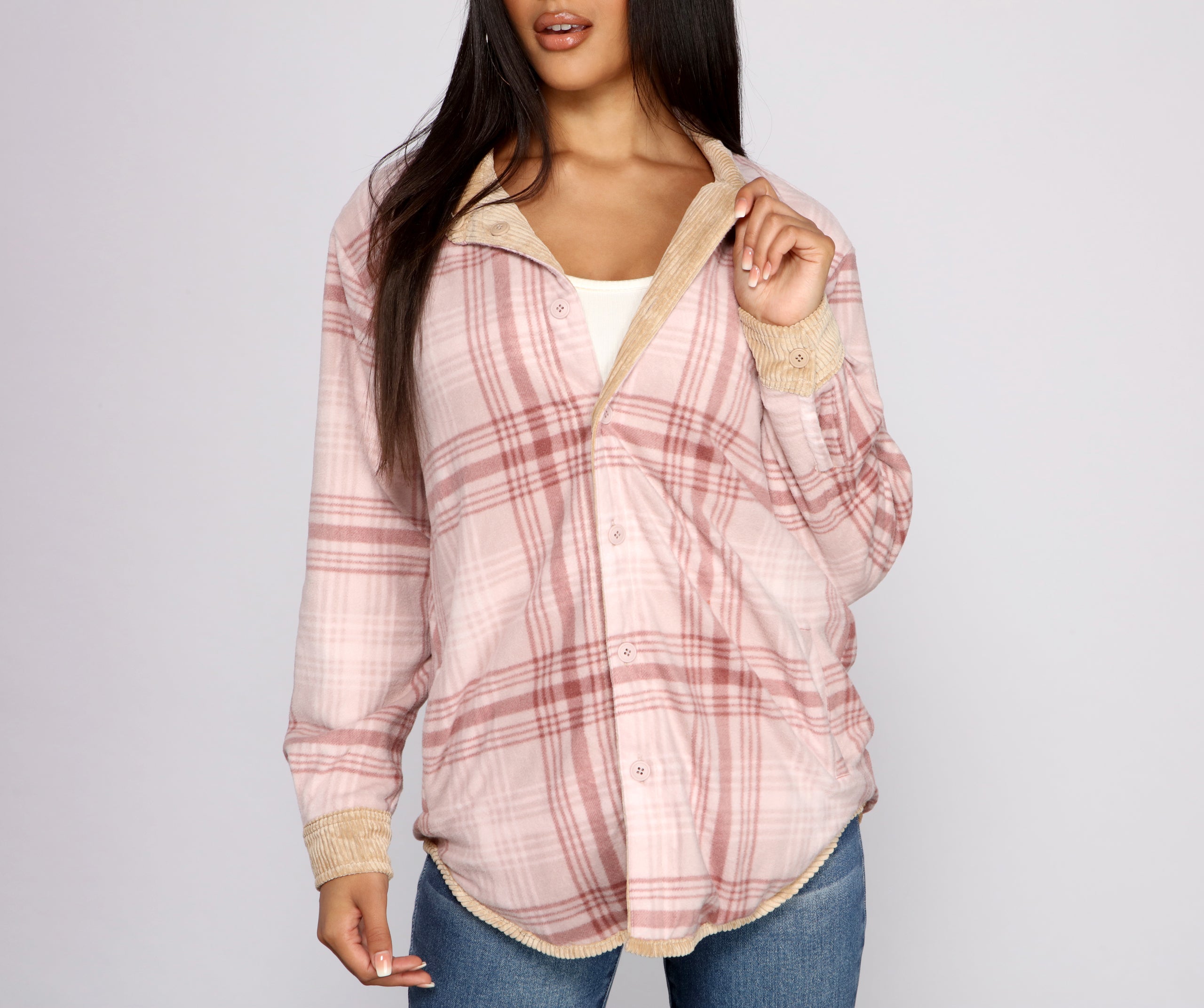 Keep It Trendy Reversible Shacket - Image 2