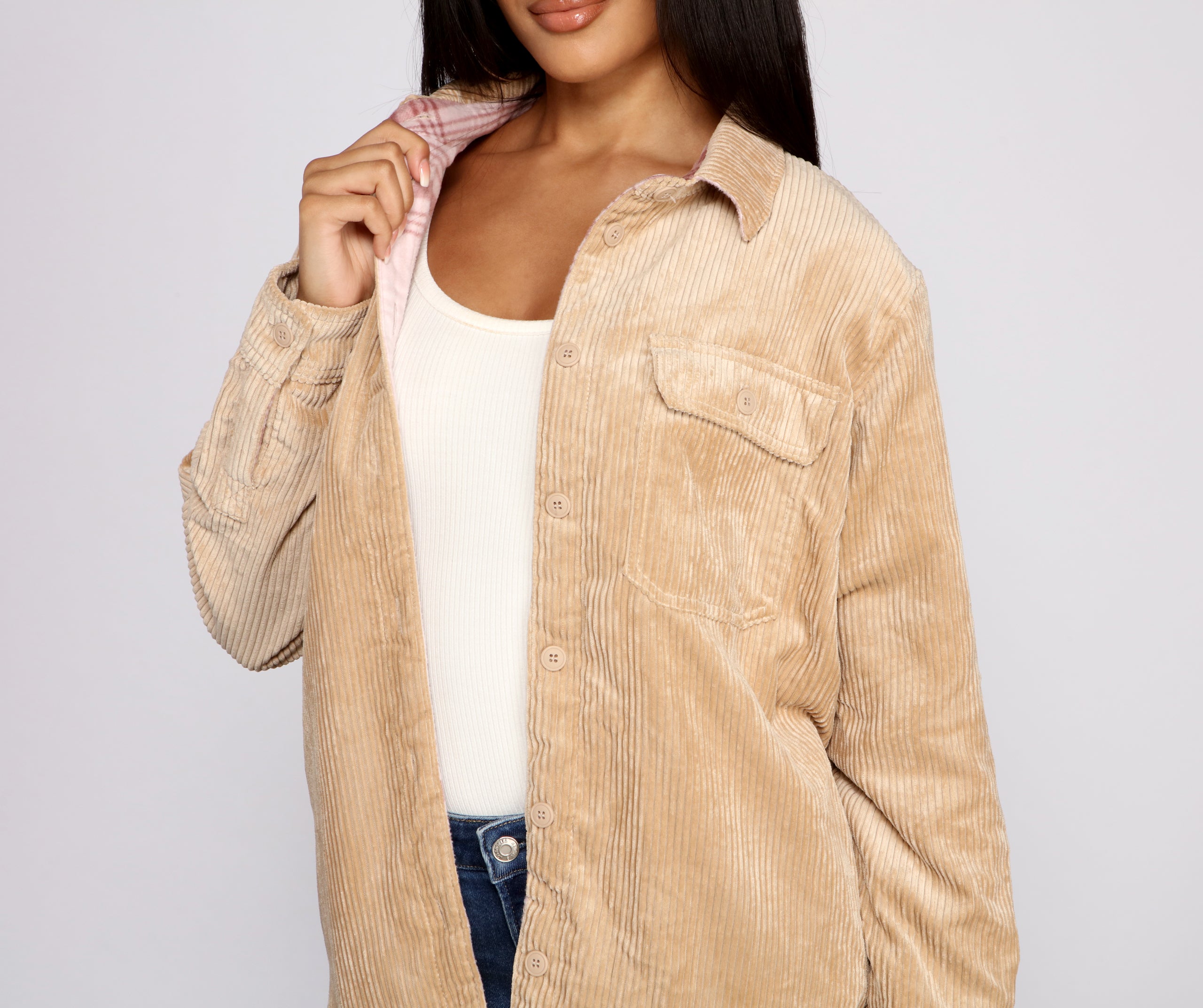 Keep It Trendy Reversible Shacket - Image 3