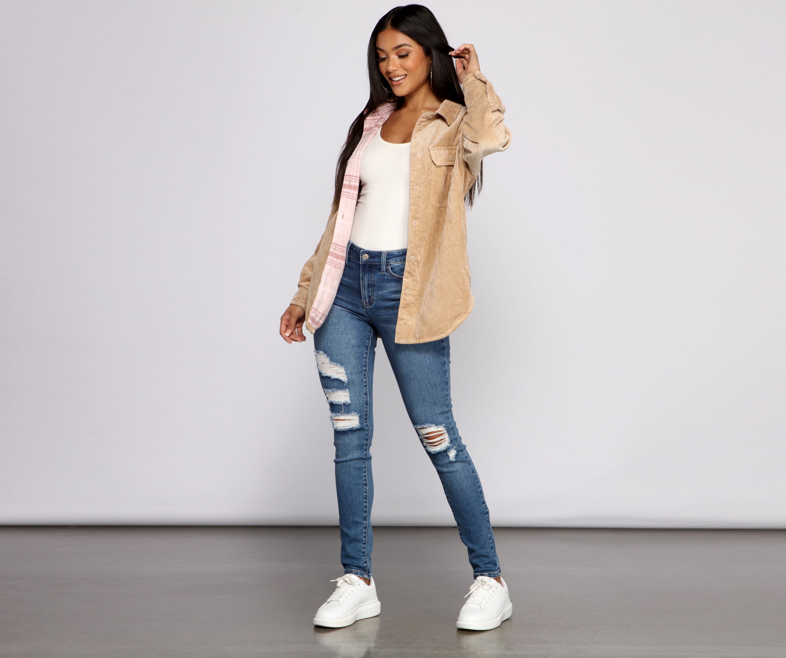 Keep It Trendy Reversible Shacket - Image 6