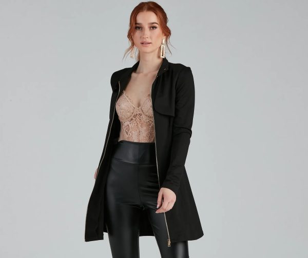 Majorly Chic Belted Trench Dress - Image 14