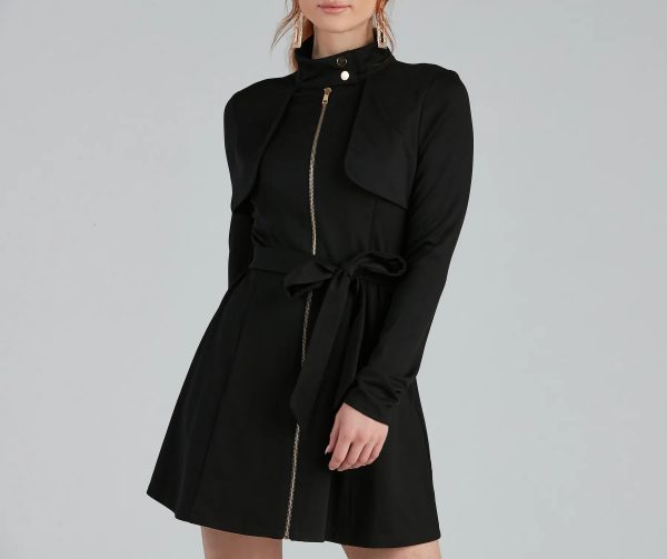Majorly Chic Belted Trench Dress - Image 16