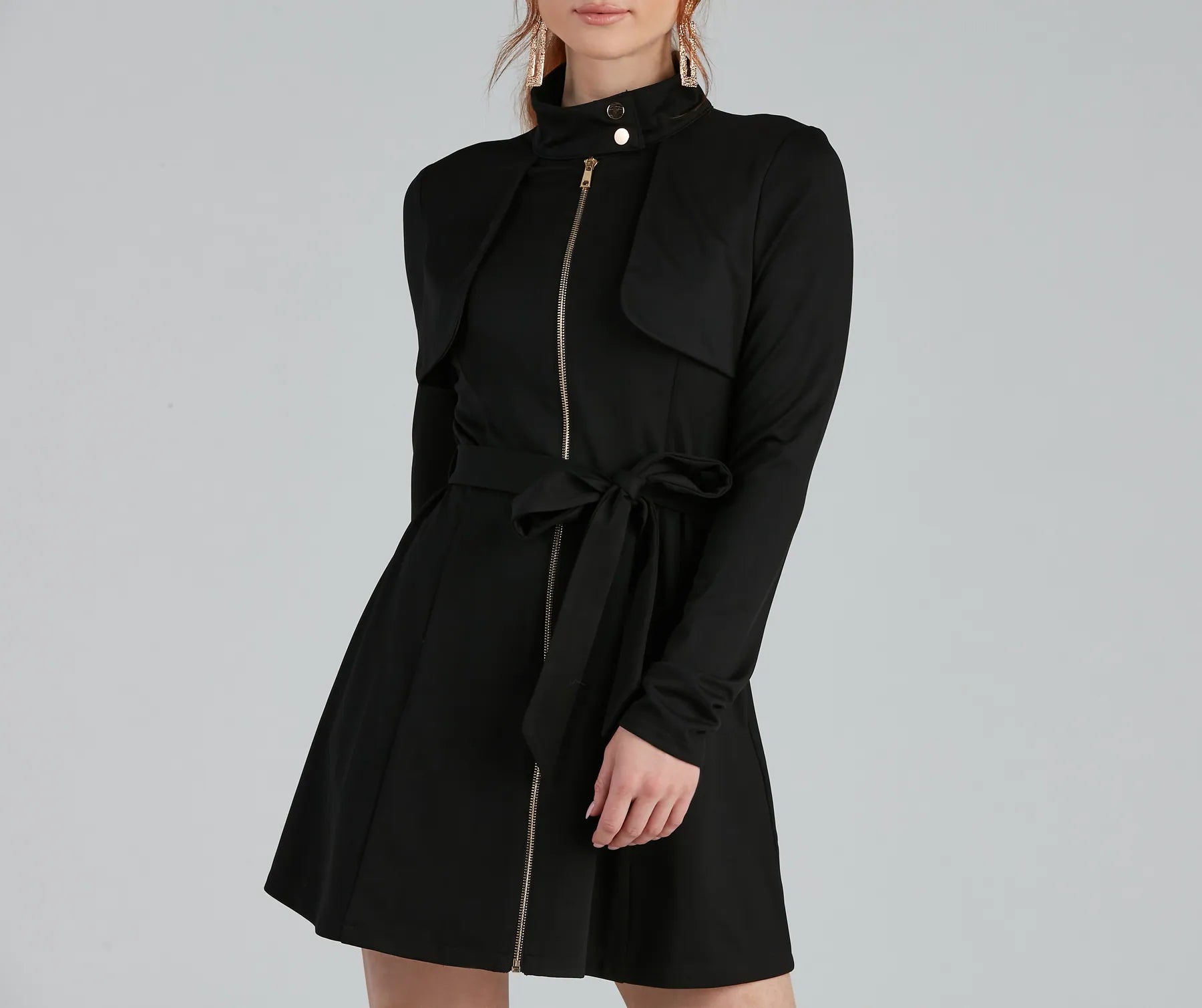 Majorly Chic Belted Trench Dress - Image 16