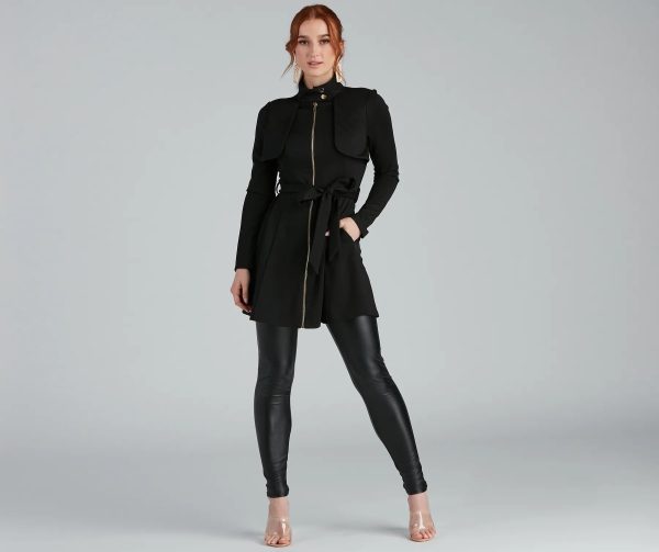 Majorly Chic Belted Trench Dress - Image 18