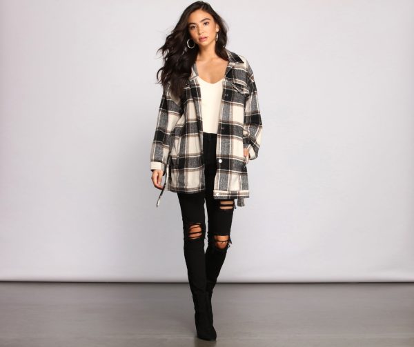 The One Belted Flannel Shacket - Image 5