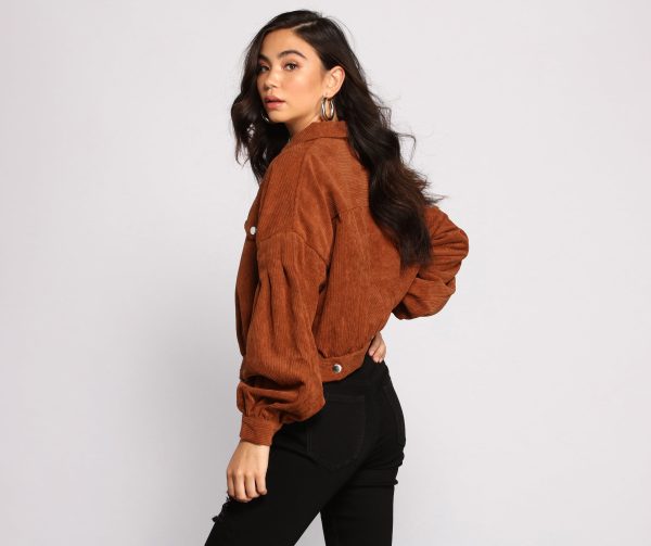 Casually Cute Button-Front Corduroy Jacket - Image 2