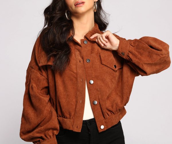 Casually Cute Button-Front Corduroy Jacket - Image 4