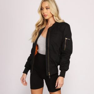 Edgy Chic Bomber Jacket